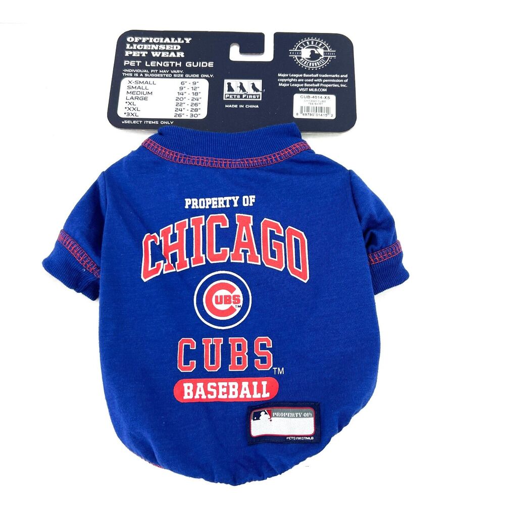 Chicago Cubs Dog Tee Shirt XS Pets First MLB Officially Licensed Pet Wear NEW